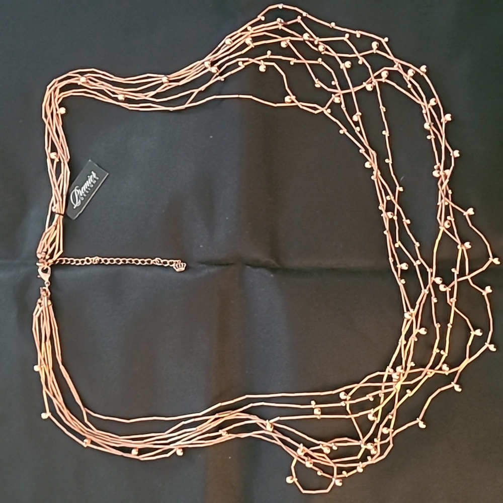 Premier Designs Sunkissed Rose Gold necklace. 24"